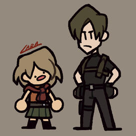 RE4(2005) Ashley and Leon